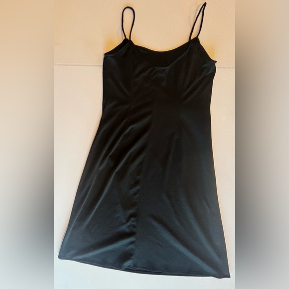 VINTAGE XSCAPE BY JOANNA CHEN Black Slip Dress Spaghetti Straps MIDI 90s Y2K - Picture 3 of 7